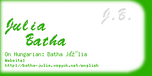 julia batha business card